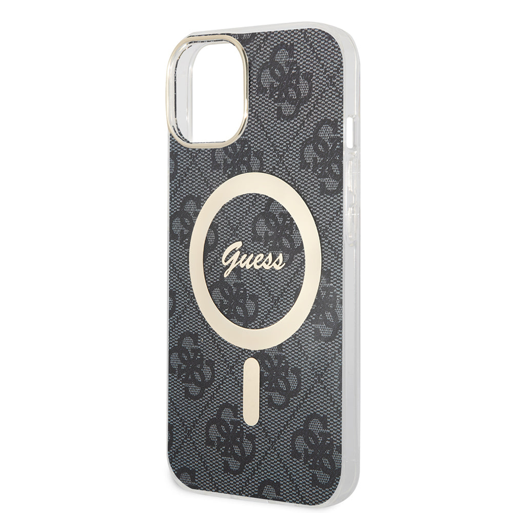 MagSafe hoesje voor Apple iPhone 15 Plus, Guess, IML 4G, Zwart