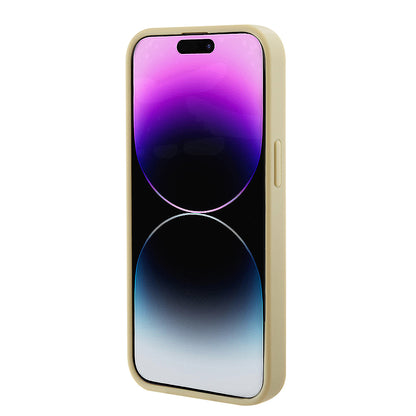 MagSafe hoesje voor Apple iPhone 15 Plus, Guess, Saffiano, Goud