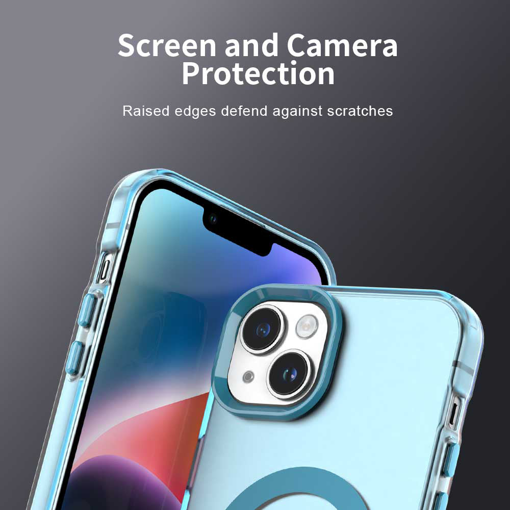 MagSafe Case for Apple iPhone 15 Plus, Techsuit, CandyCase, Blue