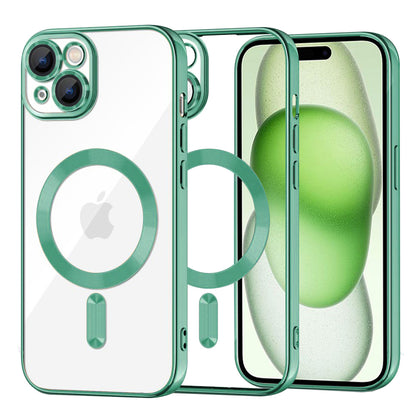 MagSafe-hoes voor Apple iPhone 15 Plus, Techsuit, Luxury Crystal, Lichtgroen