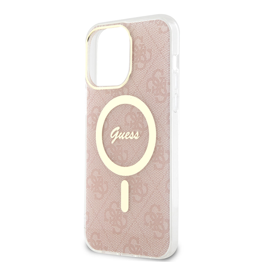 MagSafe hoesje voor Apple iPhone 15 Pro, Guess, IML 4G, Roze