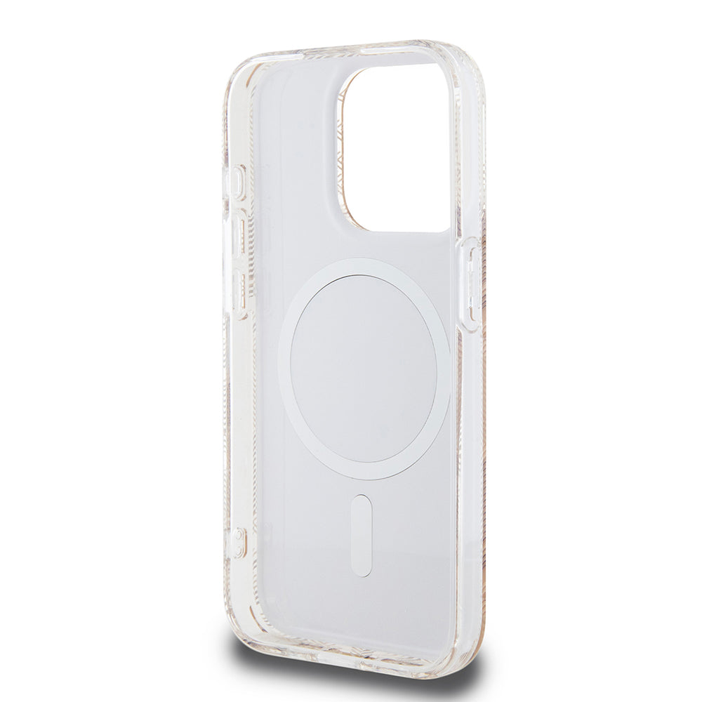 MagSafe hoesje voor Apple iPhone 15 Pro, Guess, IML Gcube, Bruin