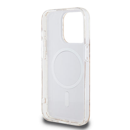 MagSafe hoesje voor Apple iPhone 15 Pro, Guess, IML Gcube, Bruin