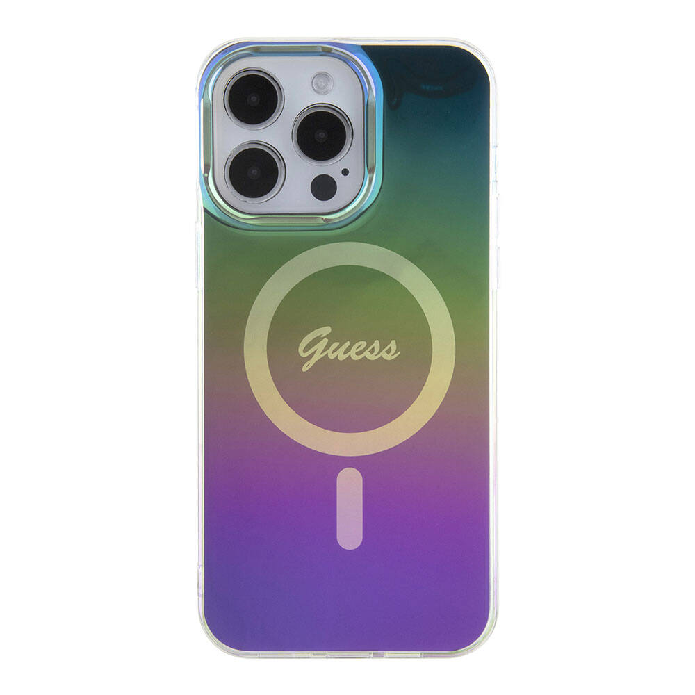 MagSafe hoesje voor Apple iPhone 15 Pro, Guess, IML Iridescent, Meerkleurig