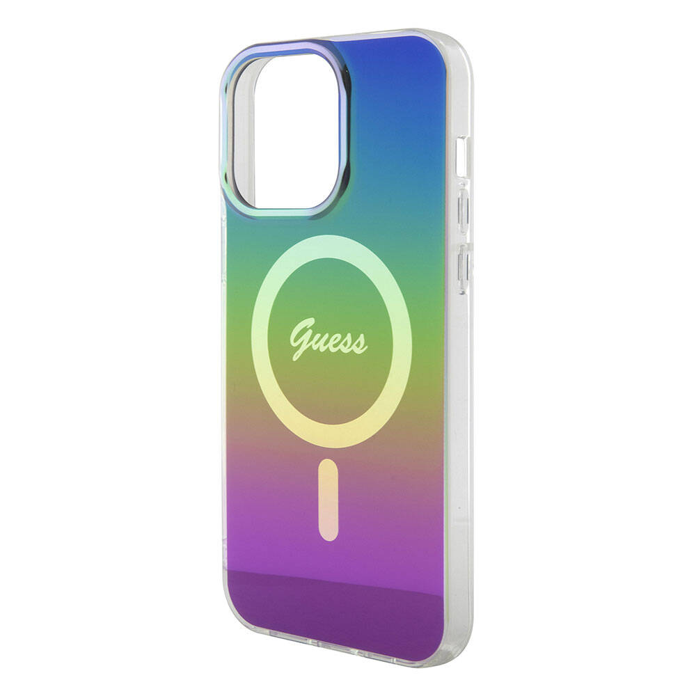MagSafe hoesje voor Apple iPhone 15 Pro, Guess, IML Iridescent, Meerkleurig