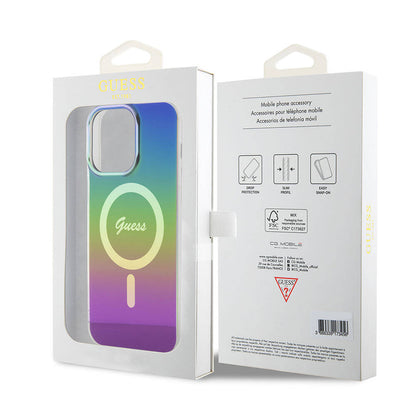 MagSafe hoesje voor Apple iPhone 15 Pro, Guess, IML Iridescent, Meerkleurig