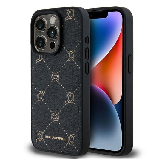 MagSafe hoes voor Apple iPhone 15 Pro, Karl Lagerfeld, Karl's Head, Zwart