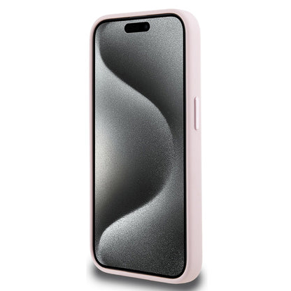 MagSafe Case for Apple iPhone 15 Pro, Karl Lagerfeld, Silicone Shadow Metal Initial, Pink