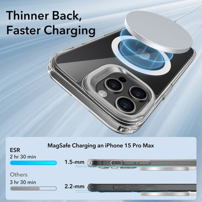 MagSafe-hoes voor Apple iPhone 15 Pro Max, ESR, Classic Hybrid Kickstand, Transparant