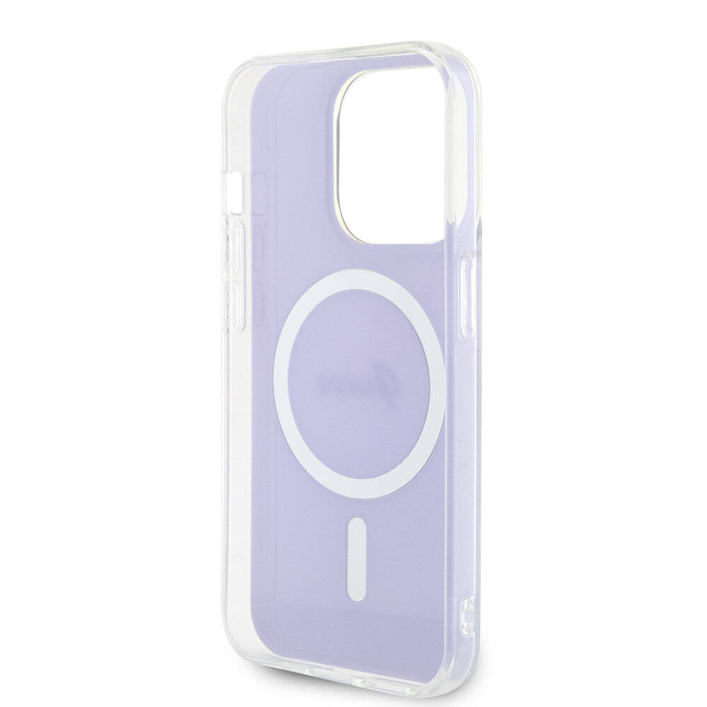 MagSafe hoesje voor Apple iPhone 15 Pro Max, Guess, IML Iridescent, Paars