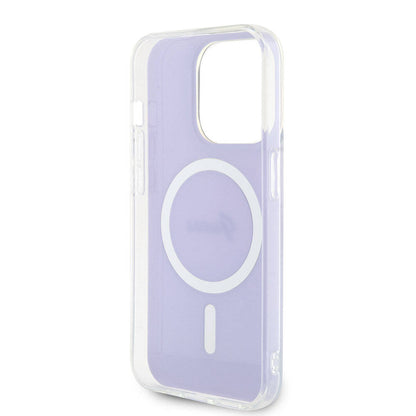 MagSafe hoesje voor Apple iPhone 15 Pro Max, Guess, IML Iridescent, Paars