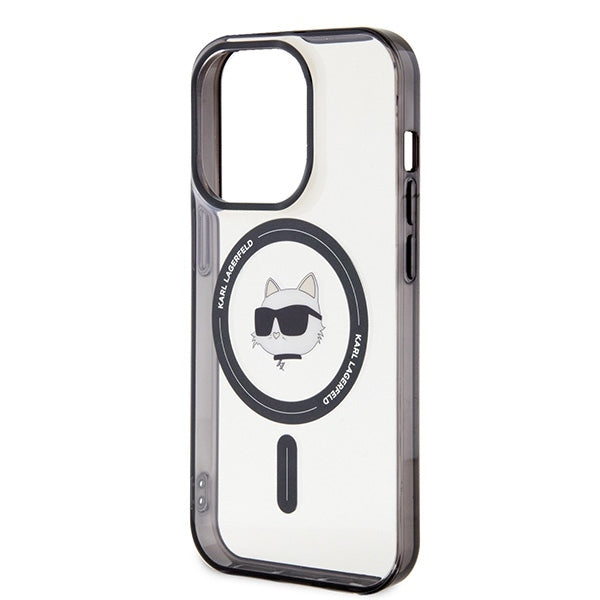 MagSafe hoesje voor Apple iPhone 15 Pro Max, Karl Lagerfeld, IML Choupette's Head, Transparant