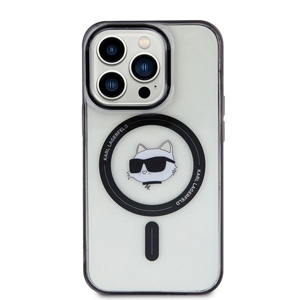 MagSafe hoesje voor Apple iPhone 15 Pro Max, Karl Lagerfeld, IML Choupette's Head, Transparant