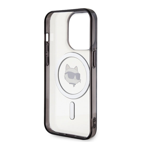 MagSafe hoesje voor Apple iPhone 15 Pro Max, Karl Lagerfeld, IML Choupette's Head, Transparant