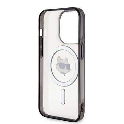 MagSafe hoesje voor Apple iPhone 15 Pro Max, Karl Lagerfeld, IML Choupette's Head, Transparant