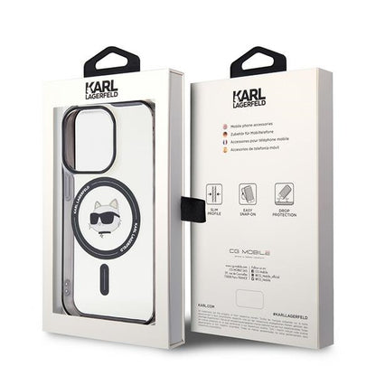 MagSafe hoesje voor Apple iPhone 15 Pro Max, Karl Lagerfeld, IML Choupette's Head, Transparant