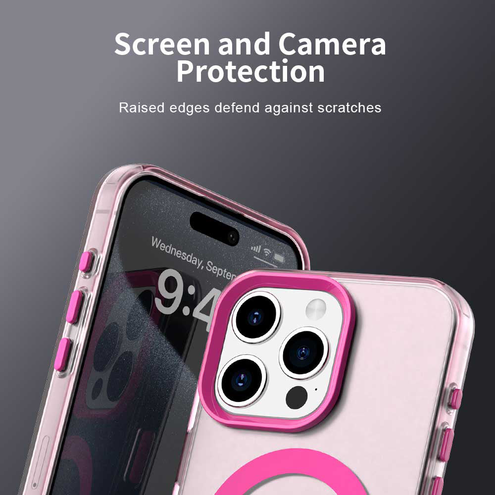MagSafe Case for Apple iPhone 15 Pro Max, Techsuit, CandyCase, Pink