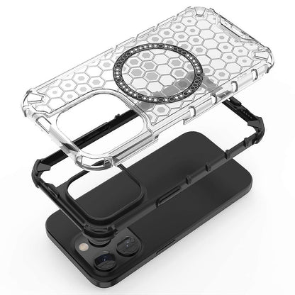 MagSafe-hoes voor Apple iPhone 15 Pro Max, Techsuit, HoneyComb Shield, Zwart