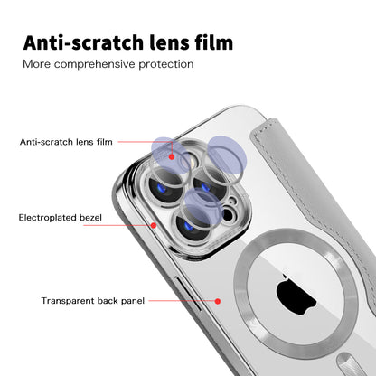 MagSafe-hoes voor Apple iPhone 15 Pro Max, Techsuit, SmartMag Book, Grijs