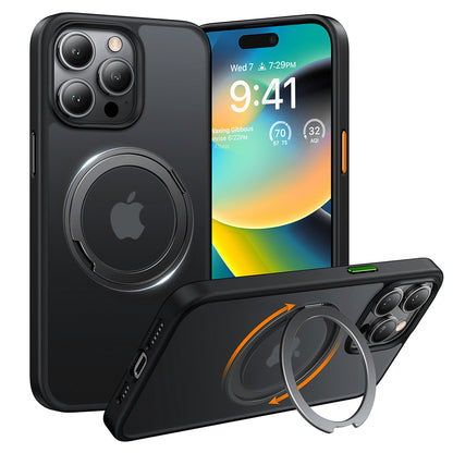 MagSafe hoes voor Apple iPhone 15 Pro Max, Torras, Ostand Pro, Zwart