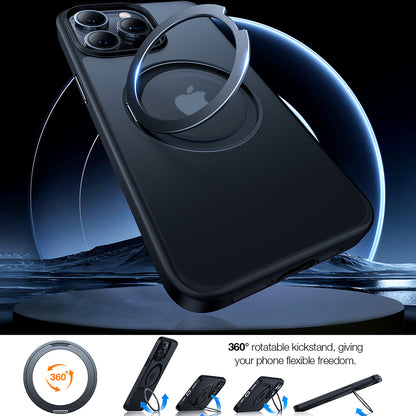 MagSafe hoes voor Apple iPhone 15 Pro Max, Torras, Ostand Pro, Zwart
