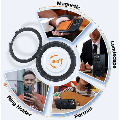 MagSafe hoes voor Apple iPhone 15 Pro Max, Torras, Ostand Pro, Zwart