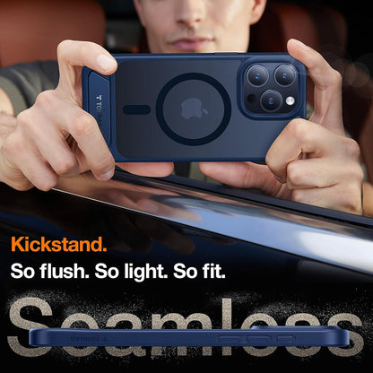 MagSafe hoes voor Apple iPhone 15 Pro Max, Torras, Pstand, Marineblauw