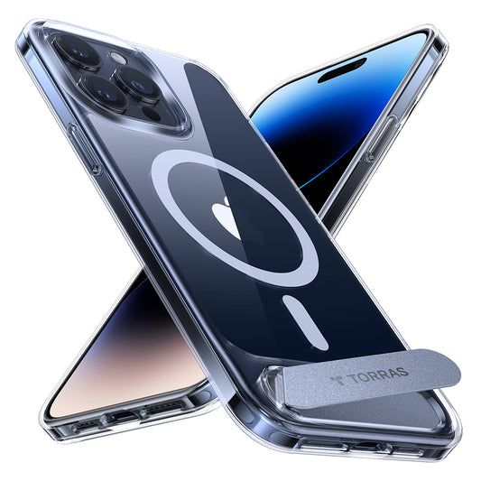 MagSafe hoesje voor Apple iPhone 15 Pro Max, Torras, Pstand, Transparant