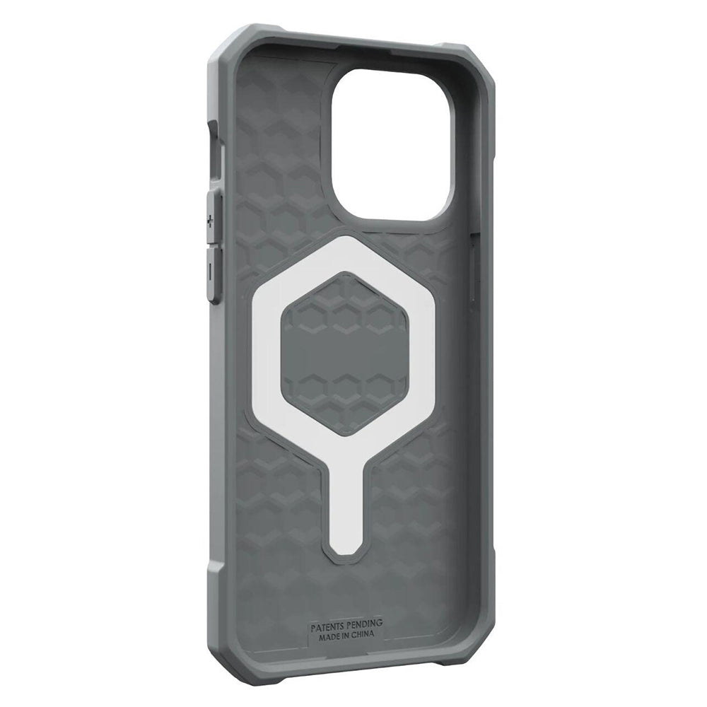 MagSafe Case for Apple iPhone 15 Pro Max, Urban Armor Gear, Essential Armor, Silver