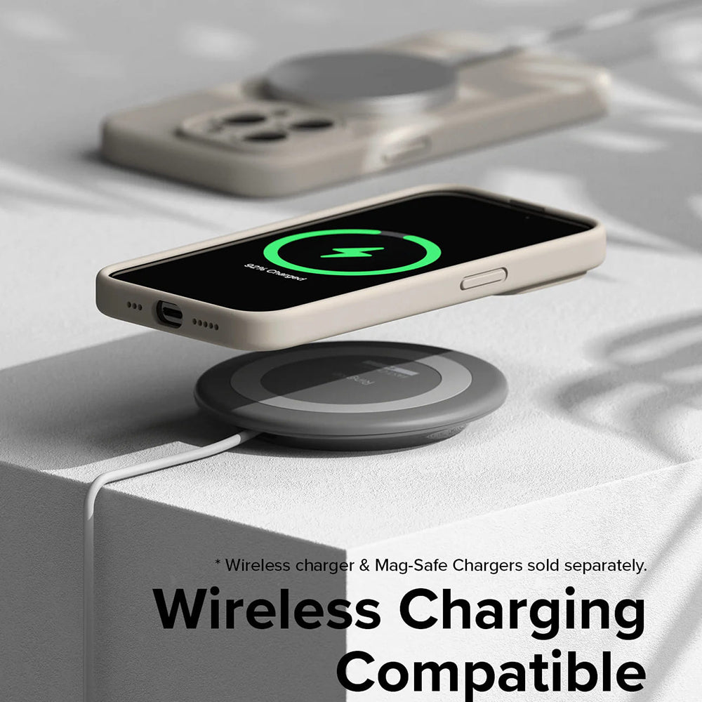 MagSafe hoesje voor Apple iPhone 15 Pro, Ringke, Siliconen, Limegroen