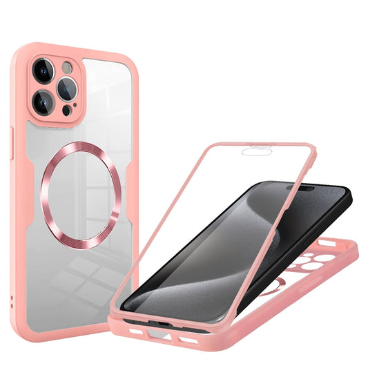 MagSafe-hoesje voor Apple iPhone 15 Pro, Techsuit, ColorVerse 360, Roze
