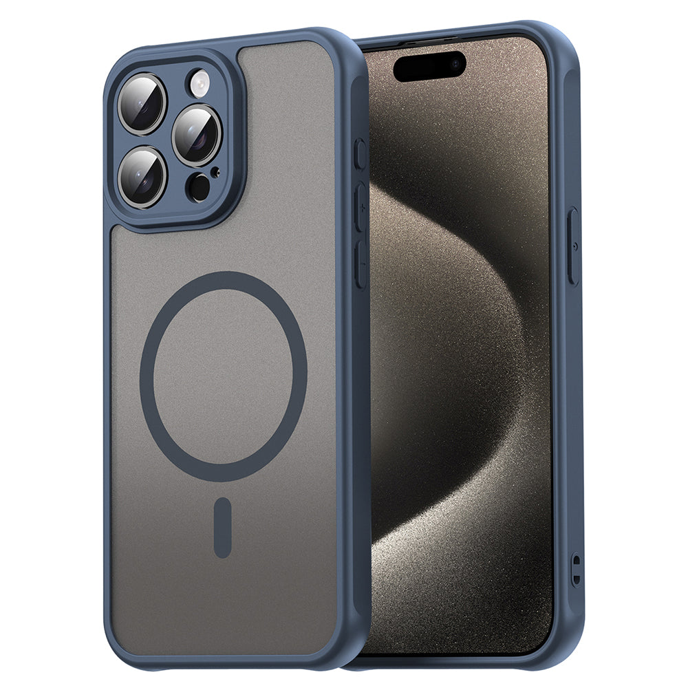 MagSafe-hoesje voor Apple iPhone 15 Pro, Techsuit, HaloFrost II, Marineblauw