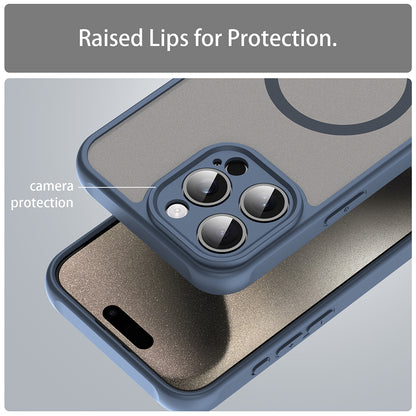 MagSafe-hoesje voor Apple iPhone 15 Pro, Techsuit, HaloFrost II, Marineblauw