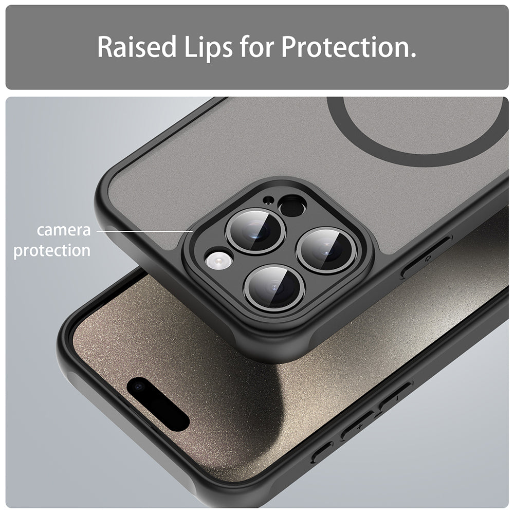 MagSafe-hoesje voor Apple iPhone 15 Pro, Techsuit, HaloFrost II, Zwart