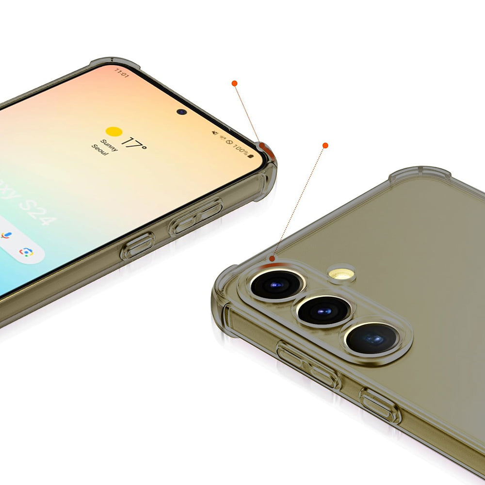 MagSafe-hoesje voor Apple iPhone 15 Pro, Techsuit, Schokbestendig Transparant, Rookgrijs