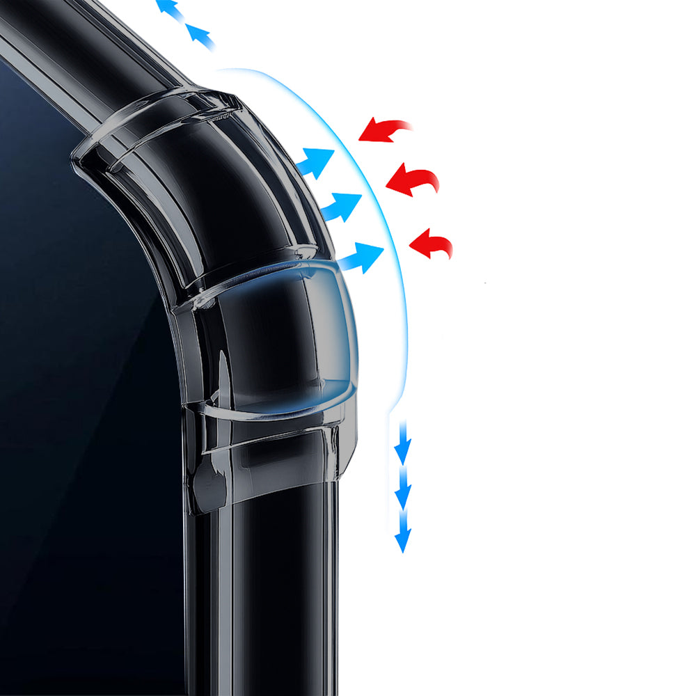 MagSafe-hoesje voor Apple iPhone 15 Pro, Techsuit, Schokbestendig Transparant, Rookgrijs