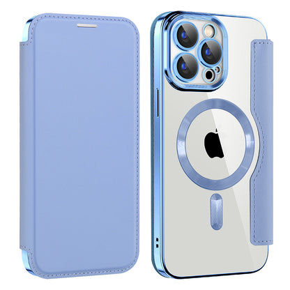 MagSafe-hoes voor Apple iPhone 15 Pro, Techsuit, SmartMag Book, Blauw