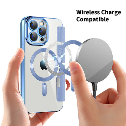 MagSafe-hoes voor Apple iPhone 15 Pro, Techsuit, SmartMag Book, Blauw