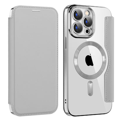 MagSafe-hoes voor Apple iPhone 15 Pro, Techsuit, SmartMag Book, Grijs