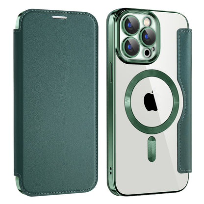 MagSafe-hoes voor Apple iPhone 15 Pro, Techsuit, SmartMag Book, Groen