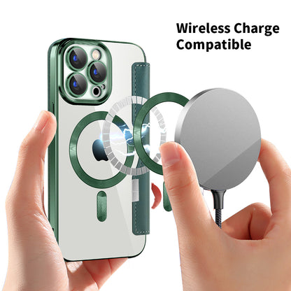 MagSafe-hoes voor Apple iPhone 15 Pro, Techsuit, SmartMag Book, Groen