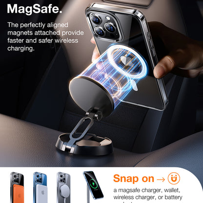 MagSafe hoes voor Apple iPhone 15 Pro, Torras, Diamond, Transparant