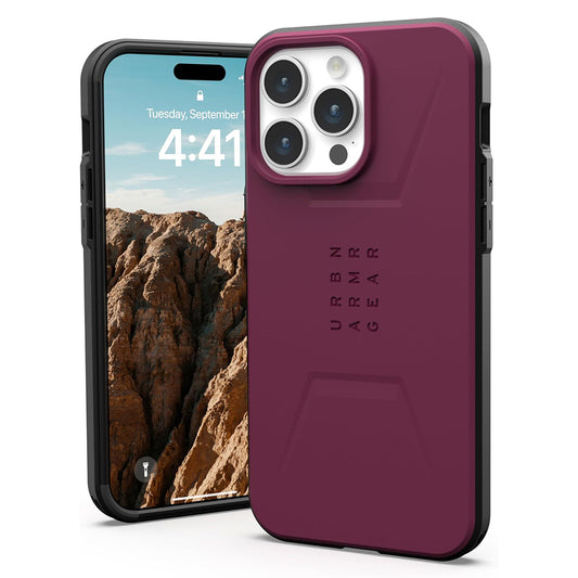 MagSafe-hoes voor Apple iPhone 15 Pro, Urban Armor Gear, Civilian, Bordeaux