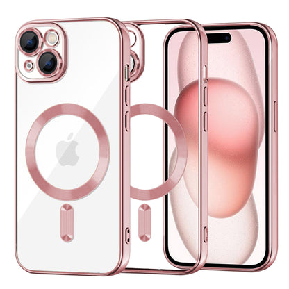 MagSafe-hoes voor Apple iPhone 15, Techsuit, Luxury Crystal, Roze