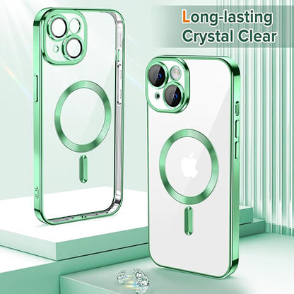 MagSafe-hoes voor Apple iPhone 15, Techsuit, Luxury Crystal, Lichtgroen