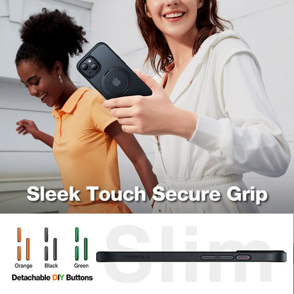 MagSafe hoes voor Apple iPhone 15, Torras, Ostand Pro, Zwart