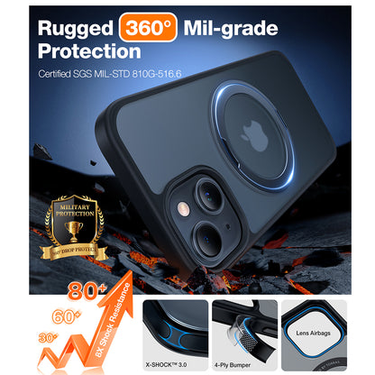 MagSafe hoes voor Apple iPhone 15, Torras, Ostand Pro, Zwart