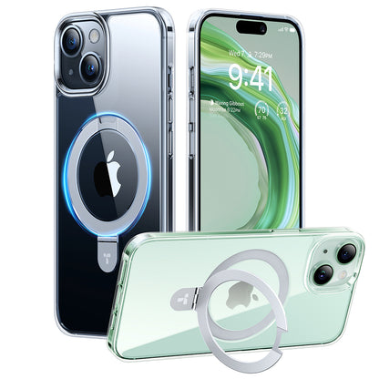 MagSafe hoesje voor Apple iPhone 15, Torras, Ostand, Transparant