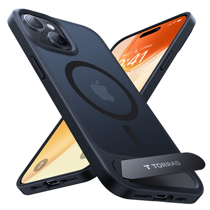 MagSafe Case for Apple iPhone 15, Torras, Pstand, Black