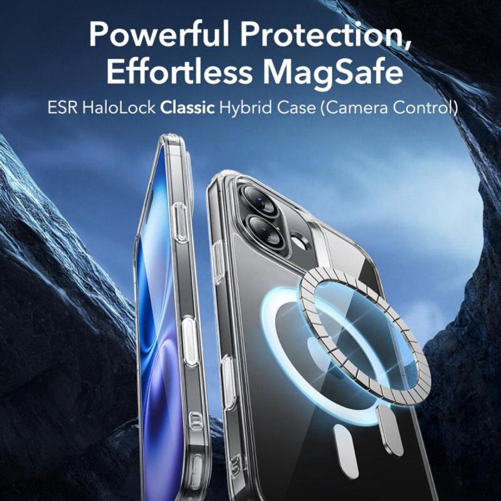 MagSafe-hoesje voor Apple iPhone 16, ESR, Classic Hybrid Slide, Zwart Satijn